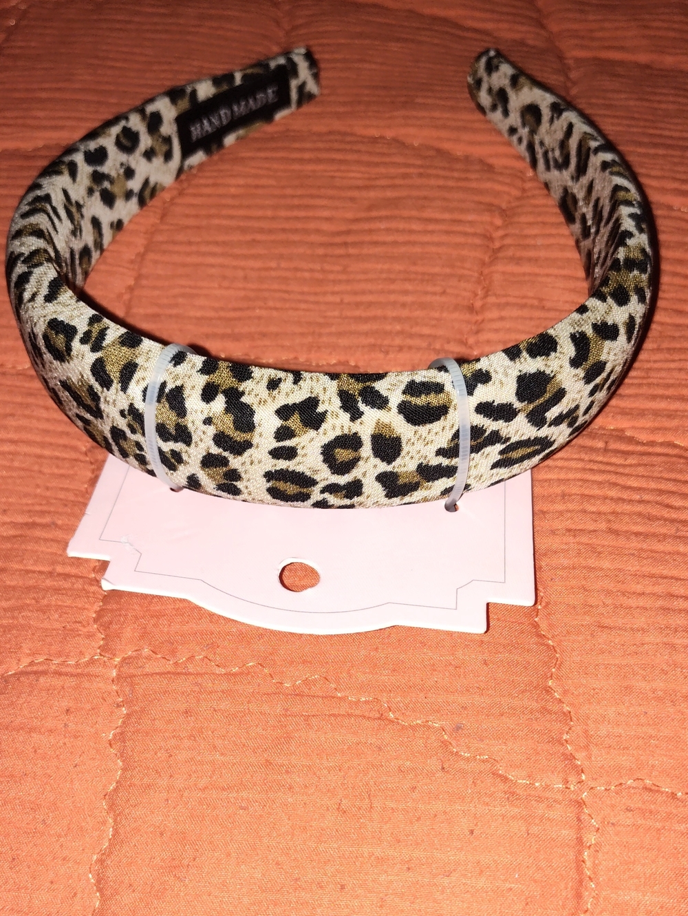 Leopard Print Padded Headband - Neutral Tones